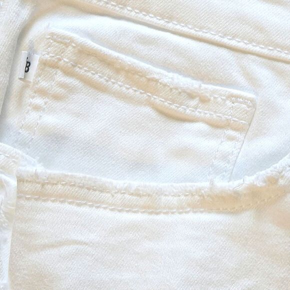 NWT, Judy Blue Women's Shark Bite Mid Rise Denim White Shorts, Size 3XL - Picture 2 of 10